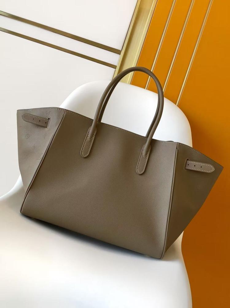 Gold Calfskin Top Handle Bag