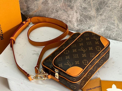 Arco Monogram Leather Shoulder Bag