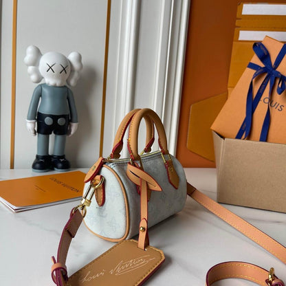 Speedy Monogram Leather Shoulder Bag