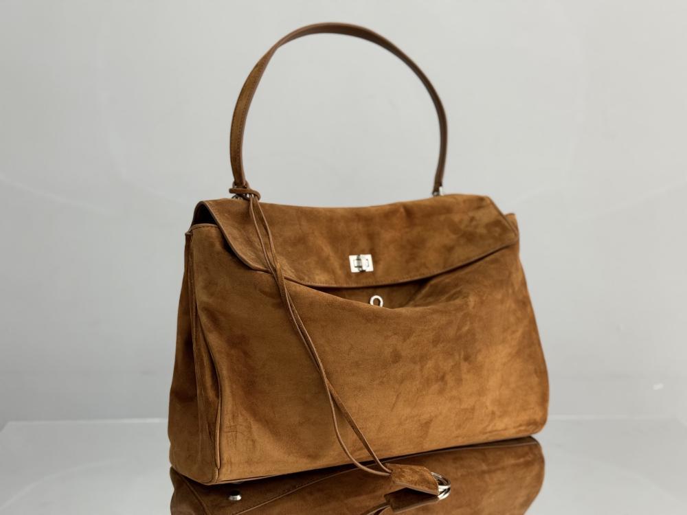 Leather Top Handle Bag