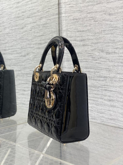 Lady My ABC Bag in Black Cannage Patent