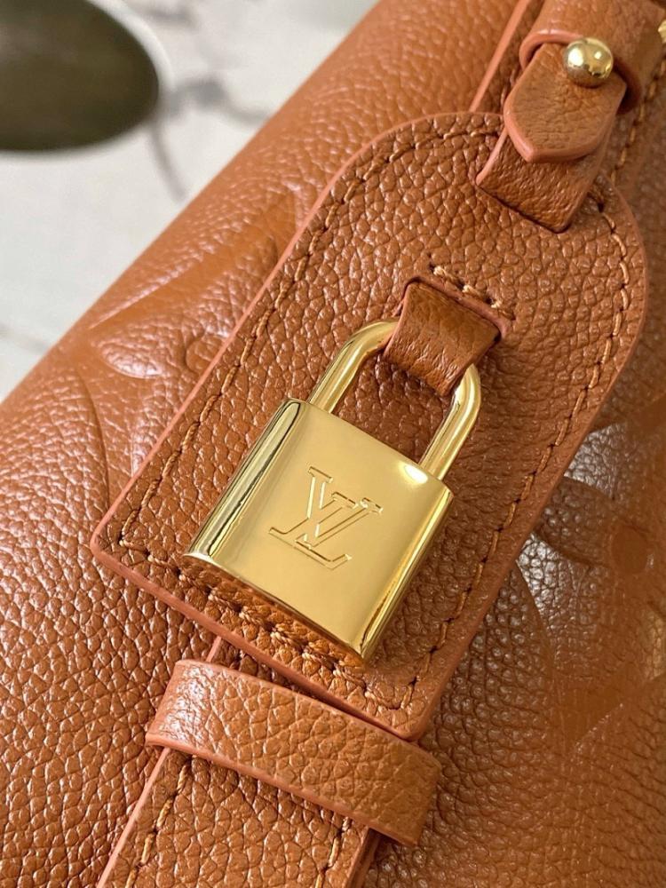 Classic Italian-Inspired Monogram Leather Shoulder Bag