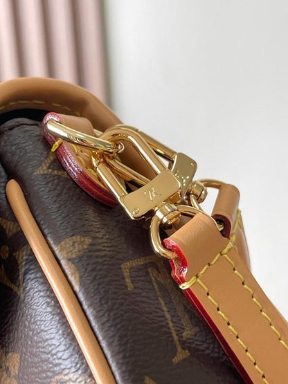 Diane Monogram Leather Crossbody Bag