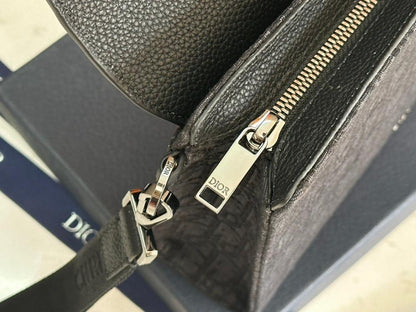Italian-Inspired Elegant Black Calfskin Top Handle Bag