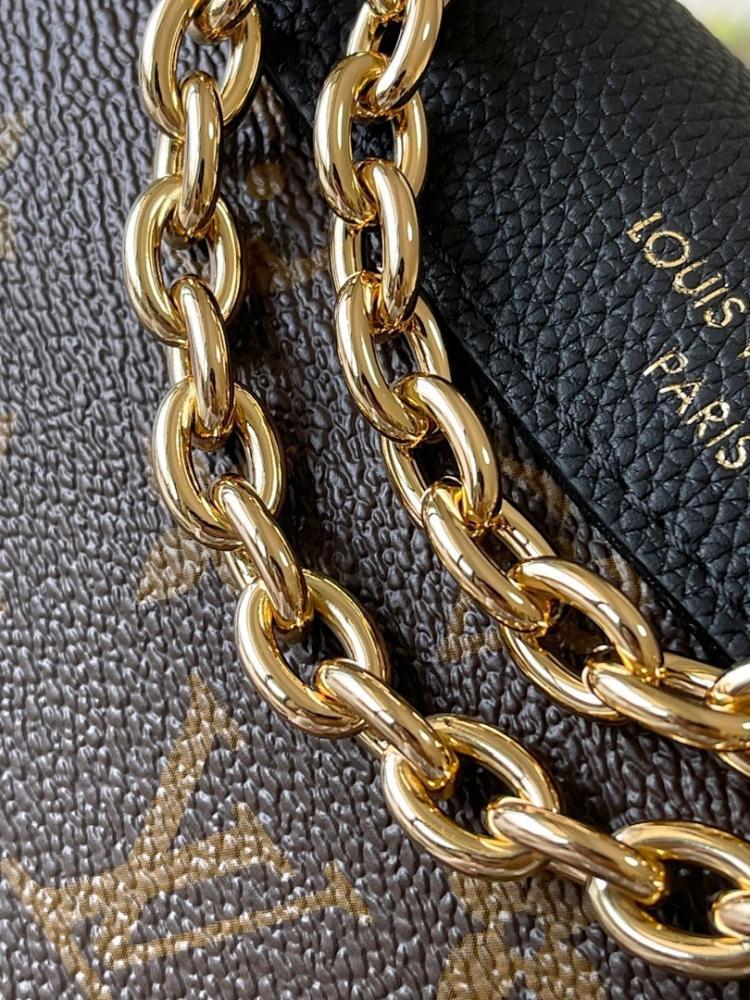 Modern Stylish Gold Monogram Leather Shoulder Bag