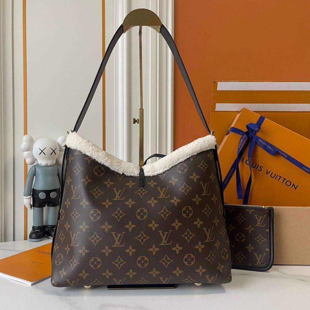 Elegant Stylish Monogram Leather Top Handle Bag