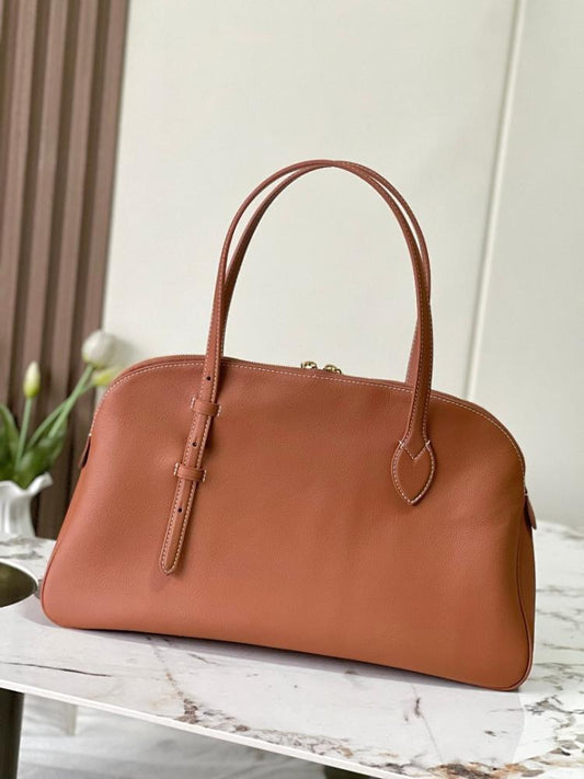Alma Gold Denim Top Handle Bag