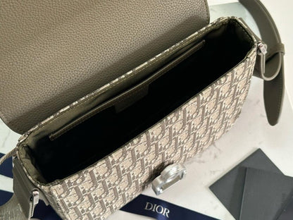 Saddle Printed Leather Shoulder Bag
