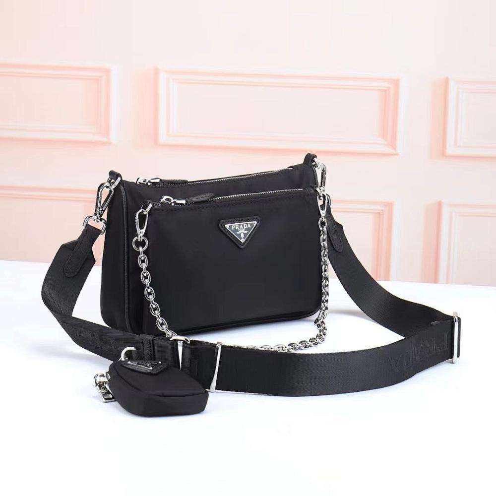 Elegant Refined Nylon Shoulder Bag