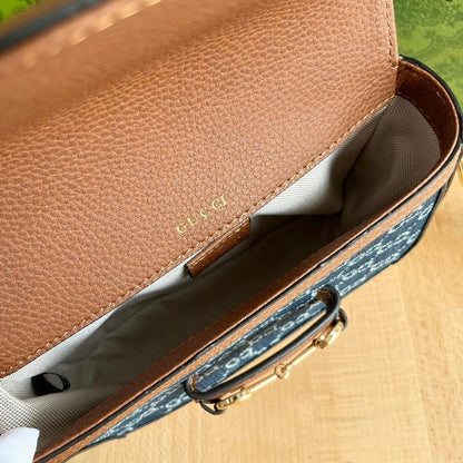 Modern Refined Denim Shoulder Bag