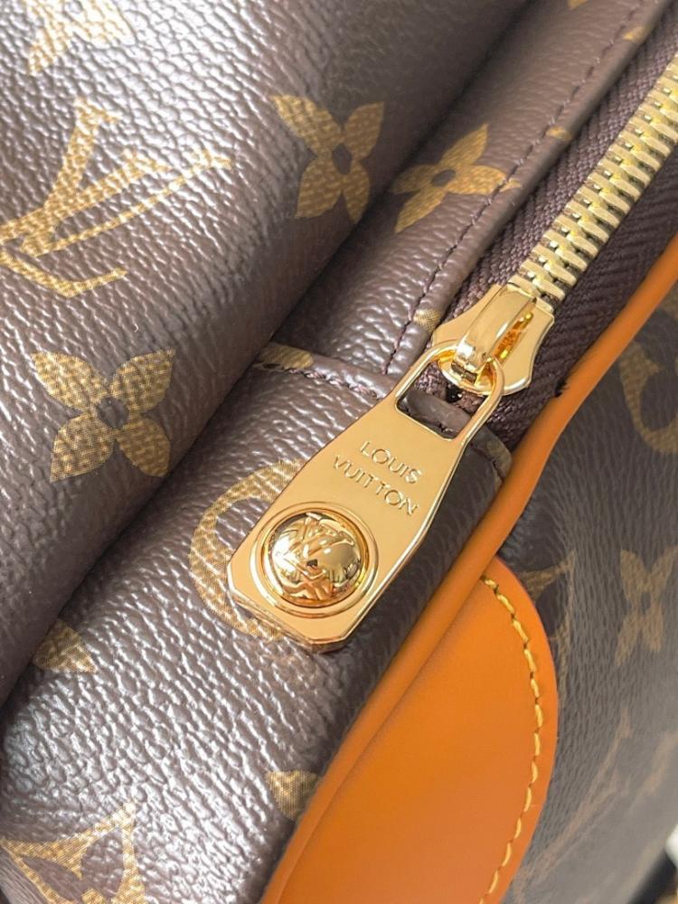 Elegant Refined Monogram Leather Top Handle Bag