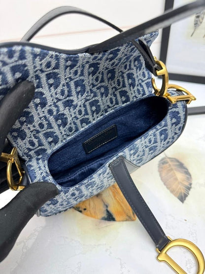 Modern Stylish Blue Embroidered Shoulder Bag