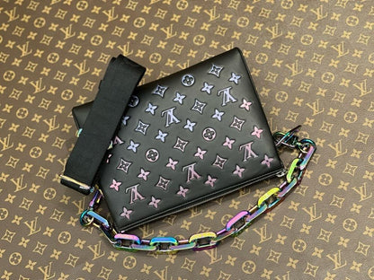 Italian-Inspired Stylish Printed Lambskin Top Handle Bag