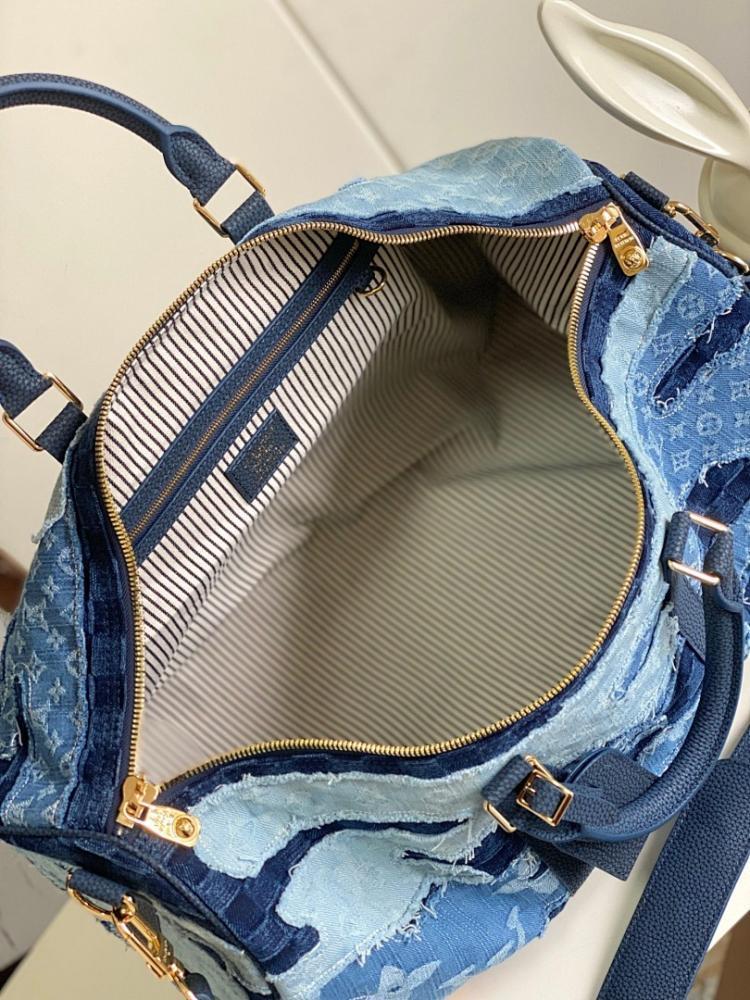 Keepall Monogram Denim Travel Bag