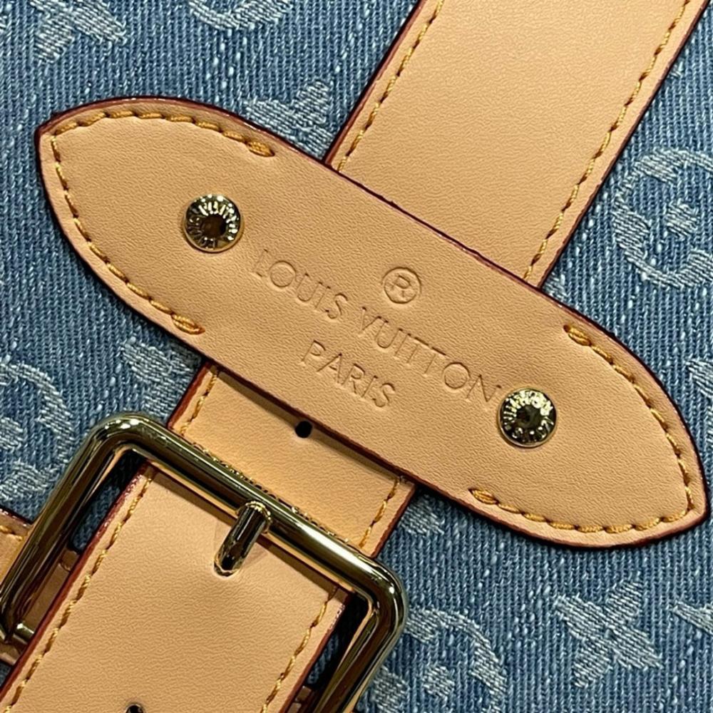 Modern Refined Blue Denim Crossbody Bag