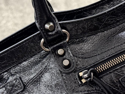 Luxury Leather Top Handle Bag