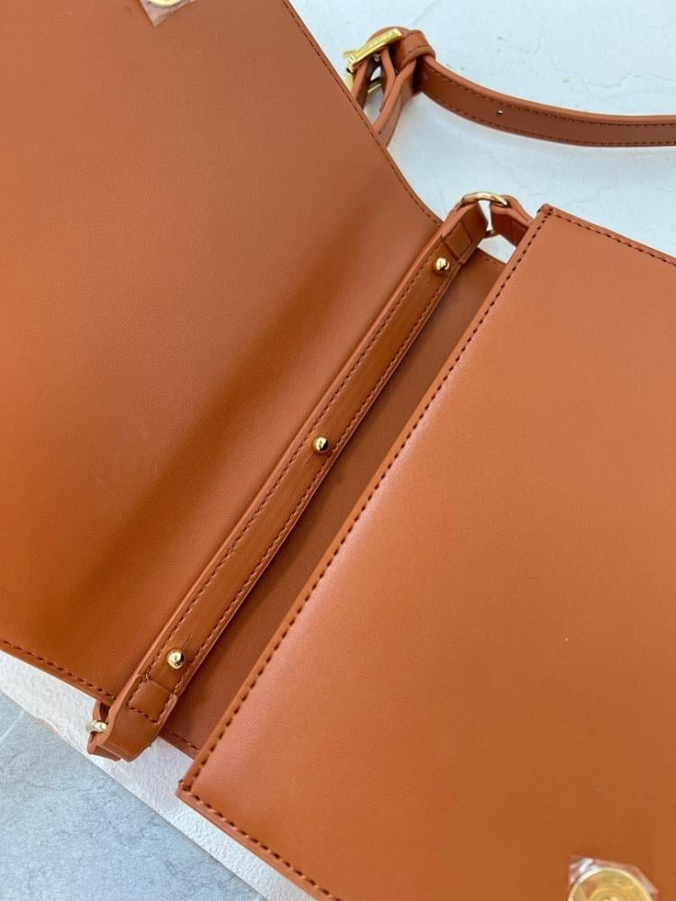 Elegant Refined Calfskin Crossbody Bag