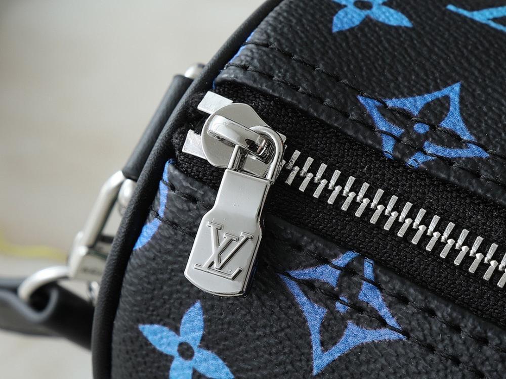 Modern Italian-Inspired Monogram Leather Shoulder Bag