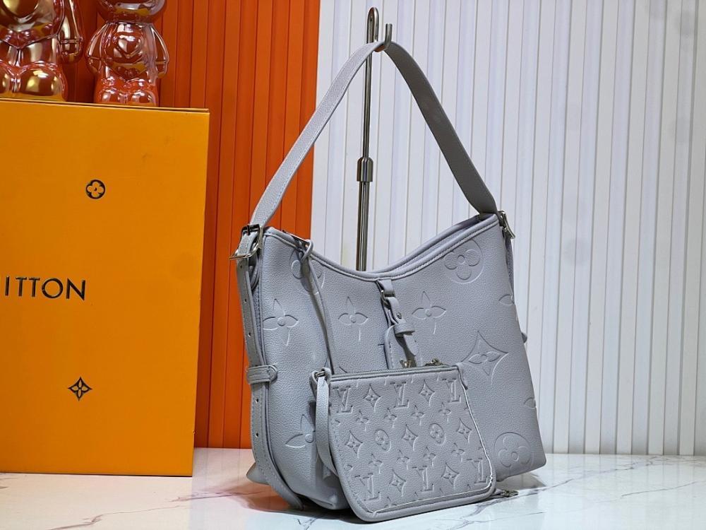 Elegant Refined Monogram Leather Top Handle Bag
