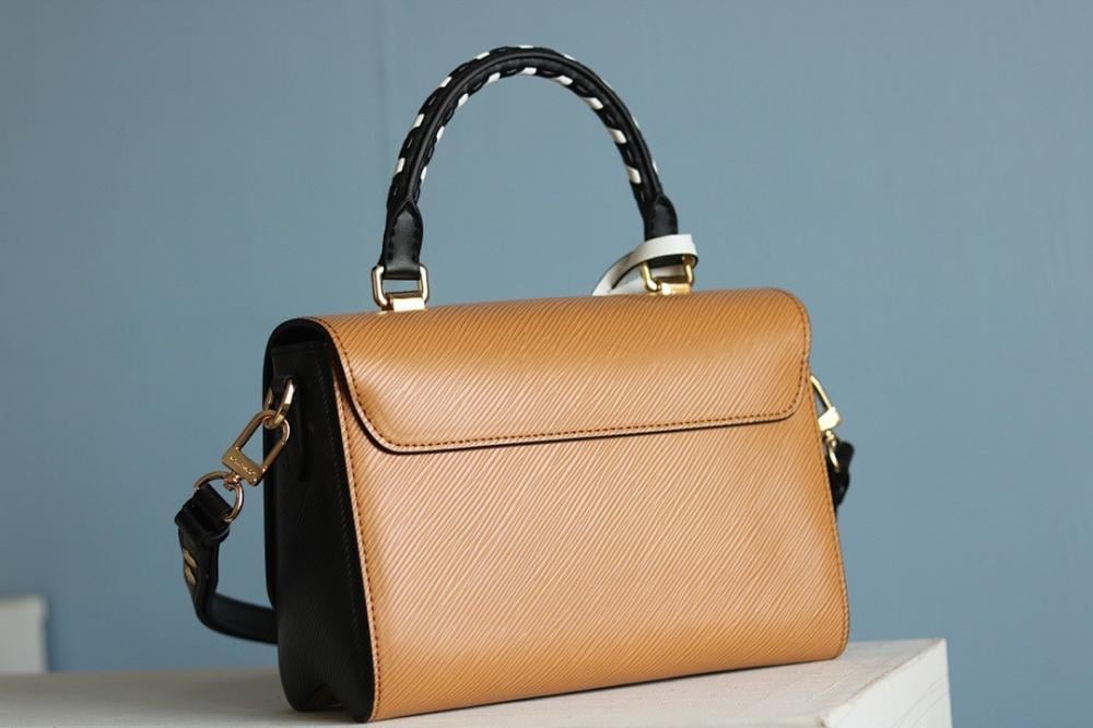 Twist Woven Leather Shoulder Bag