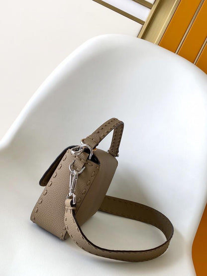 Classic Leather Top Handle Bag