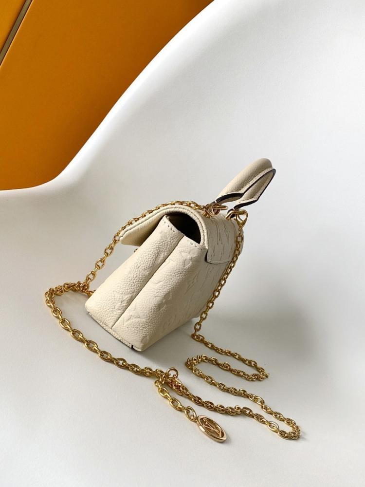 Classic Refined Monogram Leather Shoulder Bag