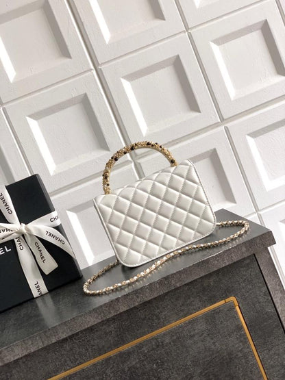 Classic Leather Top Handle Bag