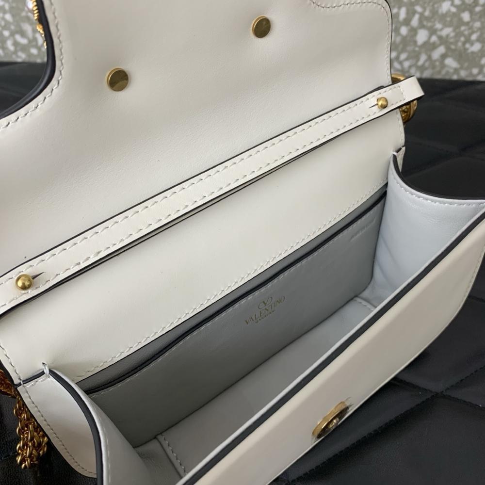 Crystal-Embellished Calfskin Top Handle Bag