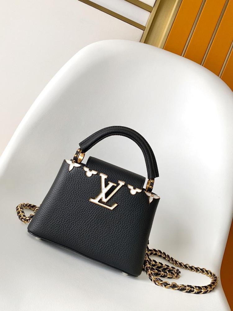Monogram Leather Shoulder Bag
