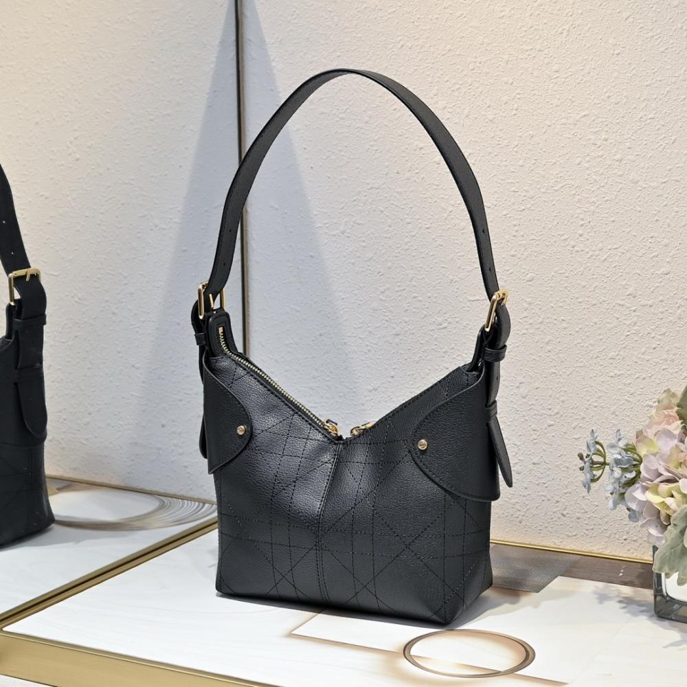 Modern Stylish Gold Embroidered Calfskin Shoulder Bag