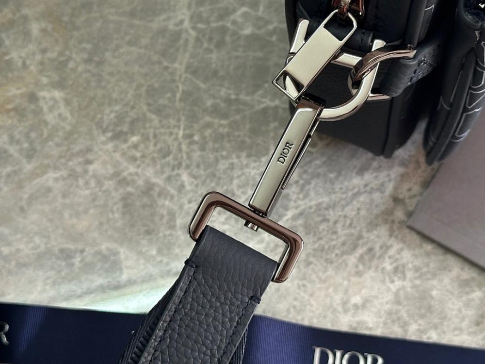 Luxury Elegant Blue Leather Shoulder Bag