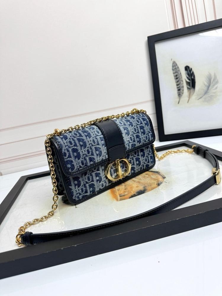 Modern Refined Blue Jacquard Shoulder Bag