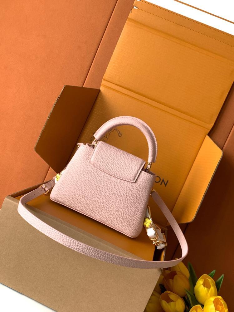 Gold Leather Top Handle Bag