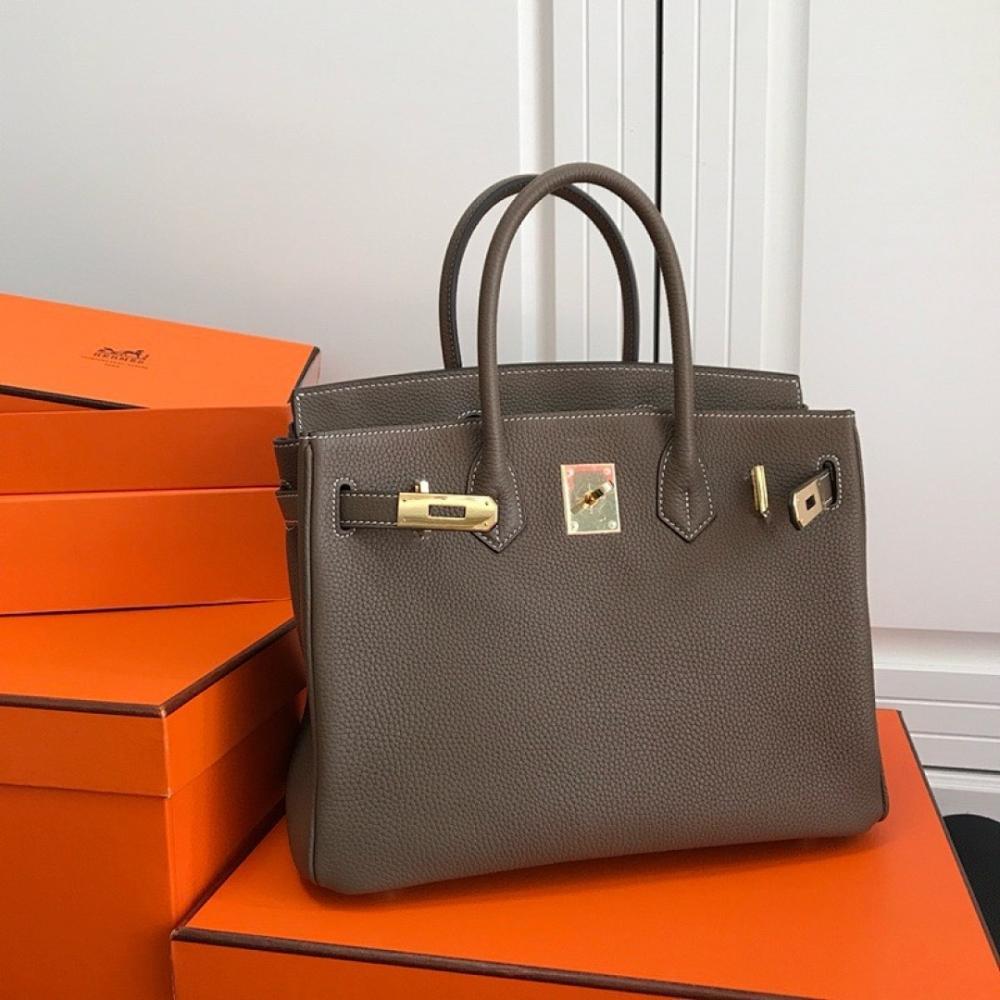 Classic Elegant Leather Top Handle Bag
