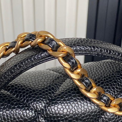 Gold Leather Shoulder Bag