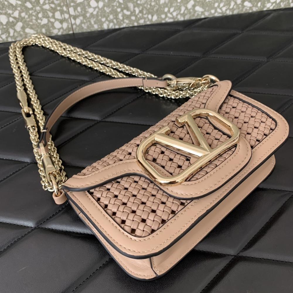 Woven Calfskin Top Handle Bag