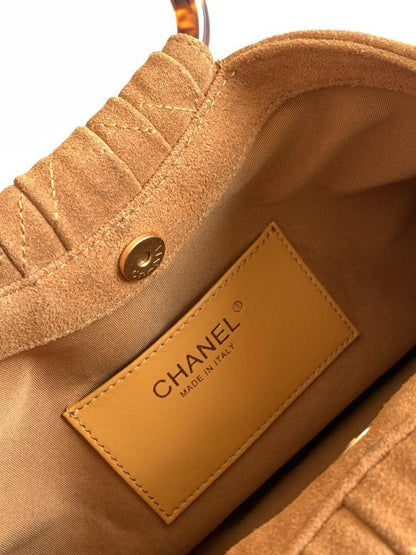 Suede Top Handle Bag