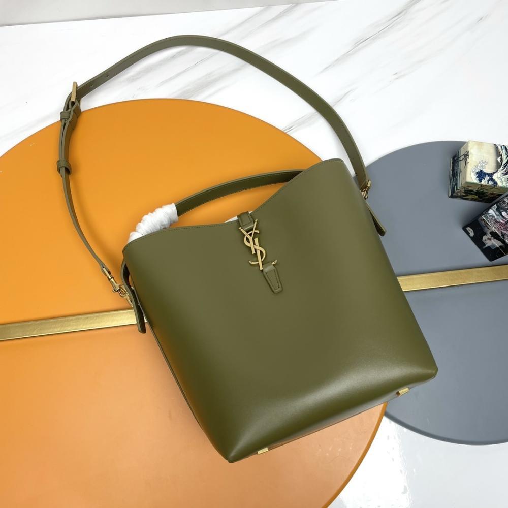 Studded Calfskin Bucket Bag