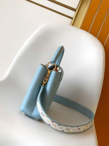 Capucines Mini in Sky Blue Taurillon