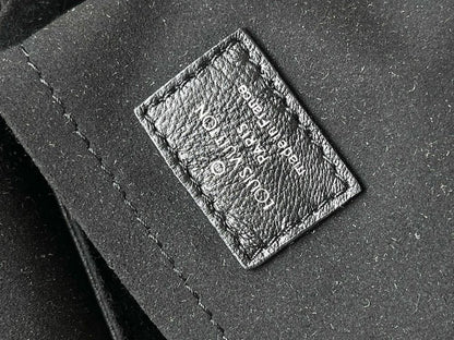 Italian-Inspired Luxury Black Leather Shoulder Bag