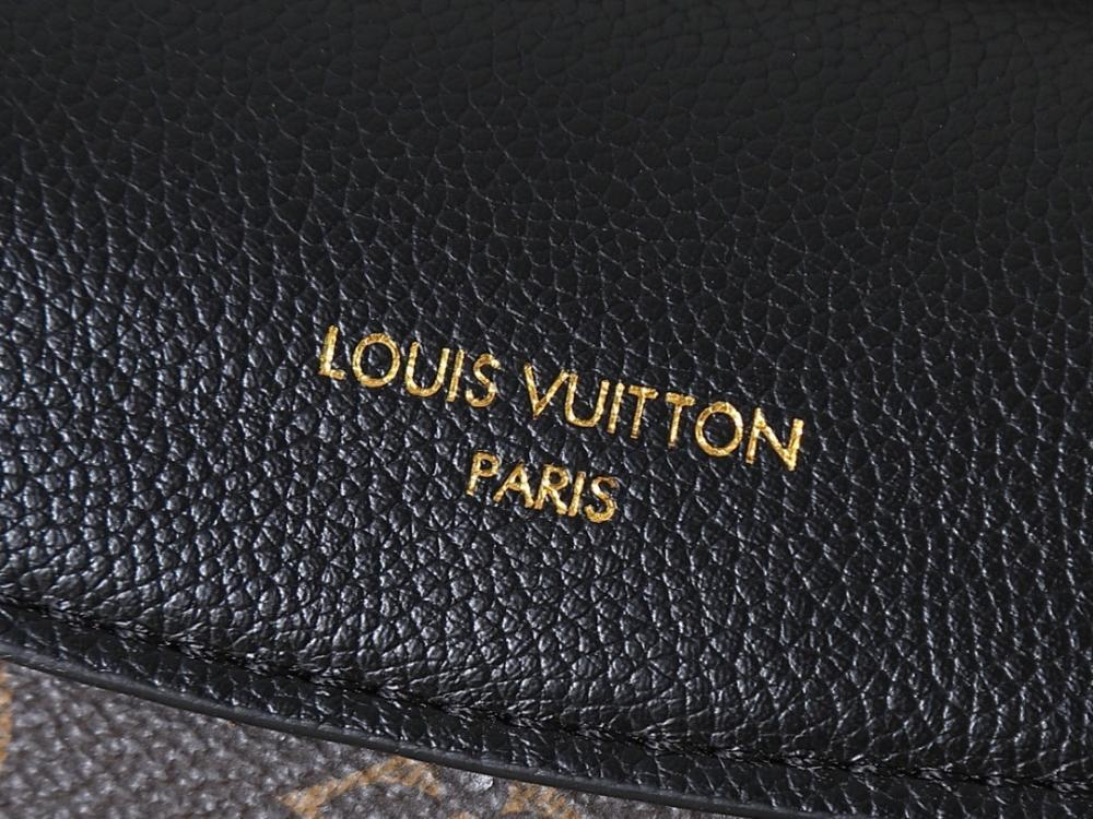 Modern Refined Gold Monogram Leather Shoulder Bag