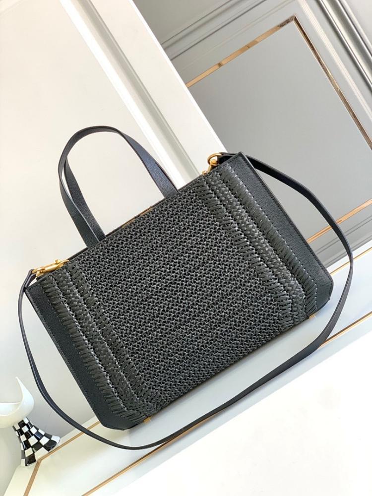 Elegant Brown Woven Raffia Top Handle Bag – Special Edition