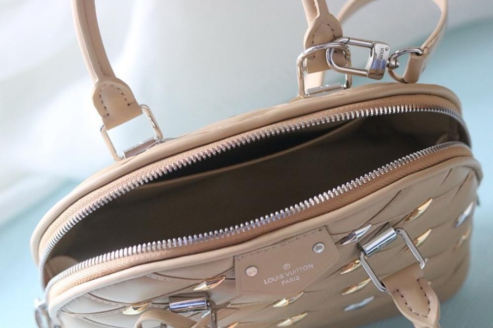 Classic Modern Studded Lambskin Shoulder Bag