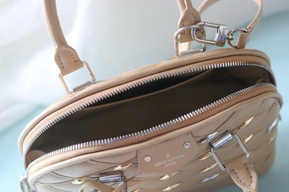 Classic Modern Studded Lambskin Shoulder Bag