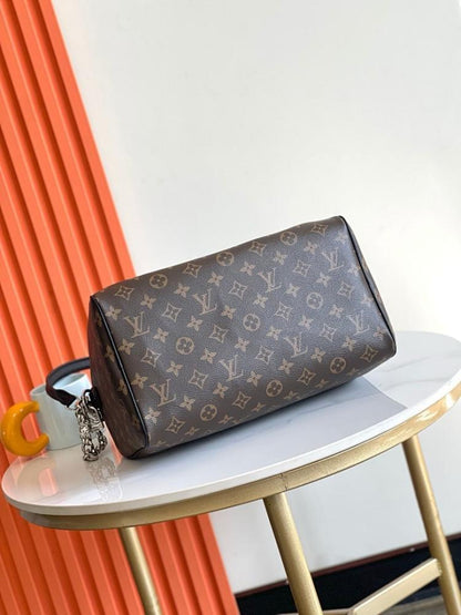 Modern Premium Leather Top Handle Bag