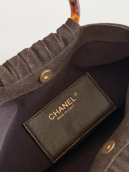Suede Top Handle Bag