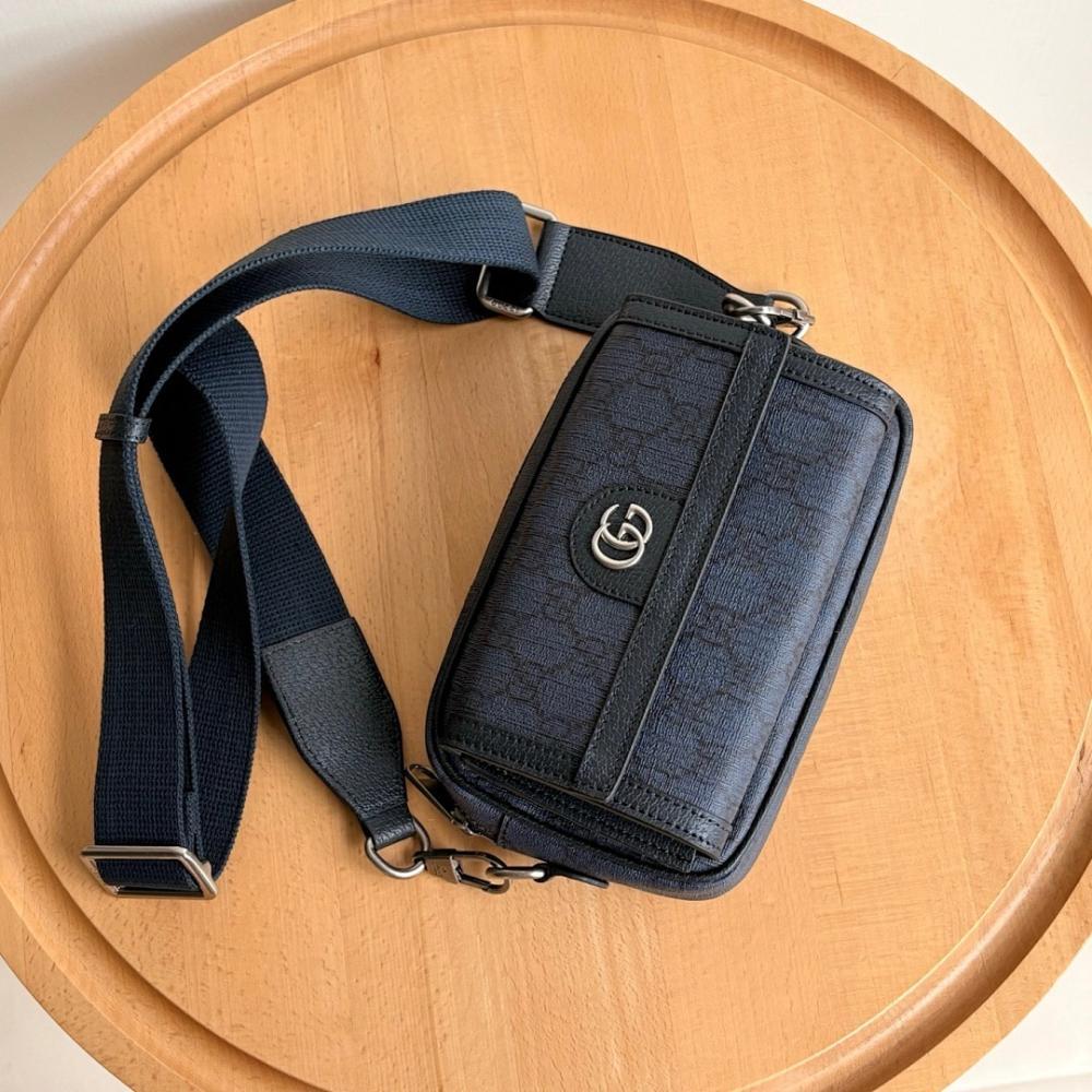 Ophidia Black Canvas Top Handle Bag