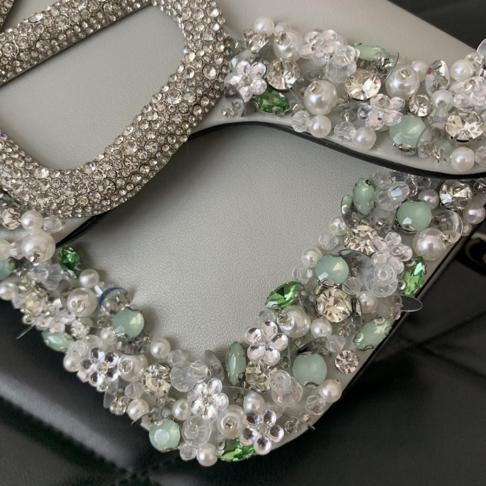 Crystal-Embellished Top Handle Bag