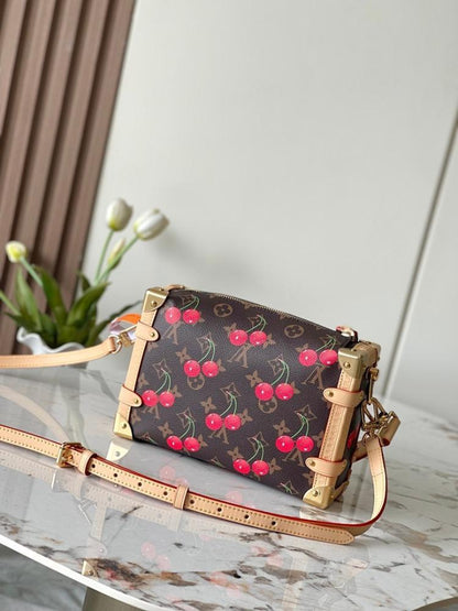 Italian-Inspired Elegant Studded Calfskin Travel Bag