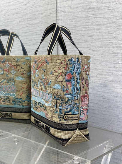 Embroidered Top Handle Bag